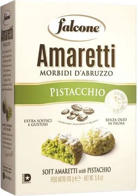 Obrázek produktu pro Amaretti Pistacchio Falcone 170 g italské pistáciové sušenky