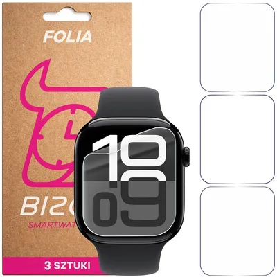 Produktbild von 3x Schutzfolie für den Bildschirm für Apple Watch 11 / 10 42 mm, Bizon Watch HydroFlex