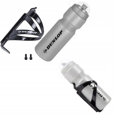 Produktbild von Dunlop Fahrradflasche 750ml Silber mit Halterung
