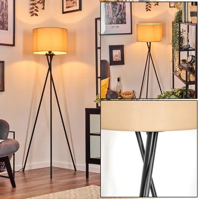Produktbild von Tubione Stehlampe aus Metall mit Schirm aus Stoff (Ø 38 cm)