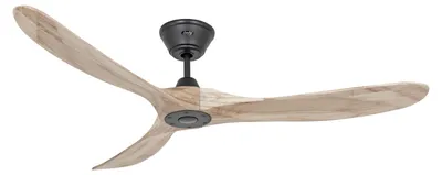 Immagine prodotto di Ventilatore da soffitto a risparmio energetico con telecomando Eco Genuino 152 cm Nero opaco / Legno naturale