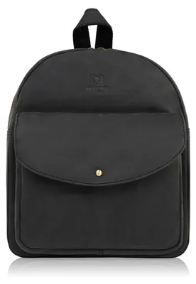 Produktbild von Damen schwarzes Leder urbaner kleiner Vintage-Rucksack Paolo Peruzzi T-18-BL