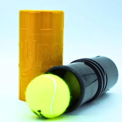 Productafbeelding van Goudkleurige markeerders voor padel- en tennisballen, geschikt voor 3 ballen, met markering voor sportgebruik