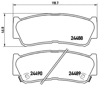 Produktbild von Brembo Bremsbelagsatz, Scheibenbremse Hinterachse P 30 037