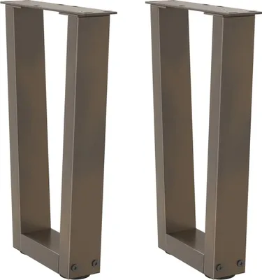 Obrázek produktu pro Nohy konferenčního stolku ve tvaru V, 2 ks, přírodní ocel, 38 x (42-43,3) cm, ocel