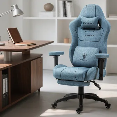 Produktbild von Ergonomischer Gaming-Stuhl - Bürostuhl - Computerstuhl - Rennstuhl - Schwarzer Arbeitsstuhl - Hohe Rückenlehne
