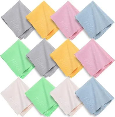 Produktbild von Famanu Mikrofasertuch 12 Stück - Ideal für Brillen, Sonnenbrillen, Kameralinsen und Bildschirme