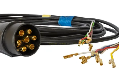 Obrázek produktu pro Kabel pro přívěs se 7 pinovou zástrčkou bez bajonetů o průřezu 0,75 mm a délce 4 m