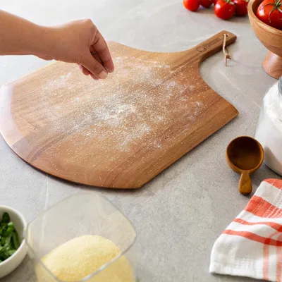Produktbild von 356 cm Akazien-Pizzaschaufel Holz - Selbstgemachte Pizzaschaufel mit Griff