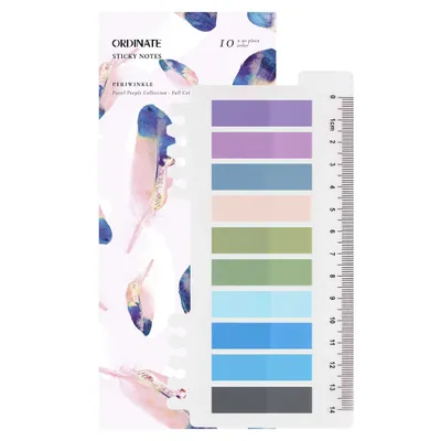 Produktbild von Ordinate - Periwinkle | Index Sticker Tabs | Pagemarker | Haftnotizen | Haftstreifen | Transparent Klebezettel | Sticky Notes
