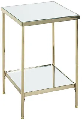 Produktbild von Messing Art Deco Bijzettafel mit Spiegelblatt