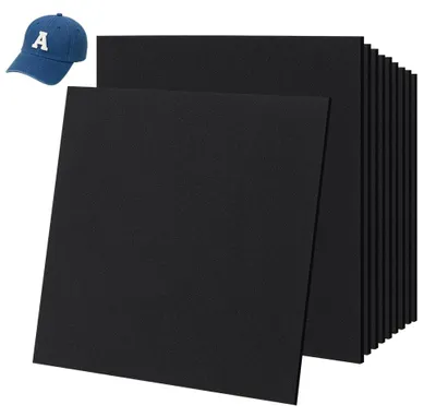 20er-Pack Stickvlies 25x25 cm, 3 mm, EVA-Schaum, schwarz