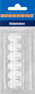Produktbild von 6er weiße Klebehaken EUROHOME®