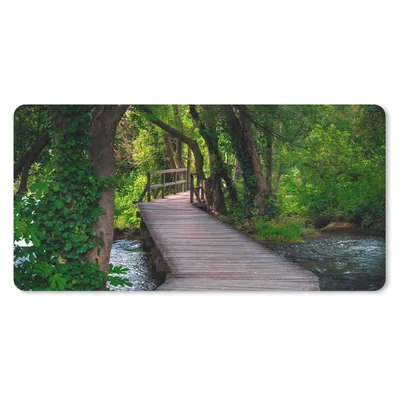 Produktbild von MuchoWow® Mauspad Mousepad Wald - Natur - Brücke 60x30 cm - Mousepads - Maus Mat - Pad - Mausunterlage - Nachhaltig