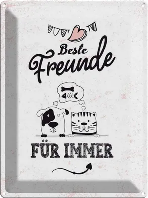 Produktbild von vianmo Blechschild 40x30 cm beste Freunde für immer Familie