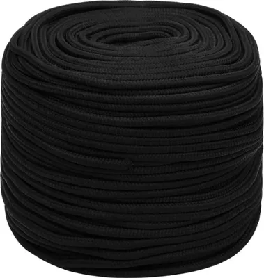 Immagine prodotto di vidaXL Corda da lavoro nera 8 mm 100 m poliestere