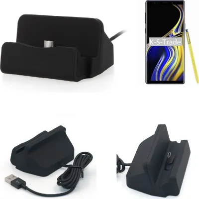 Produktbild von K-S-Trade Docking-Station kompatibel mit Samsung Galaxy Note 9 Ladestation Dock Ladegerät Docking Station Tischständer Ständer inkl. USB Typ C