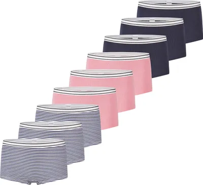 Produktbild von Schiesser 9er Pack Teens Girls 95/5 Organic Baumwolle Short Slip Mit softem Bund, Bequemer Beinausschnitt, Elastische Single-Jersey-Qualität