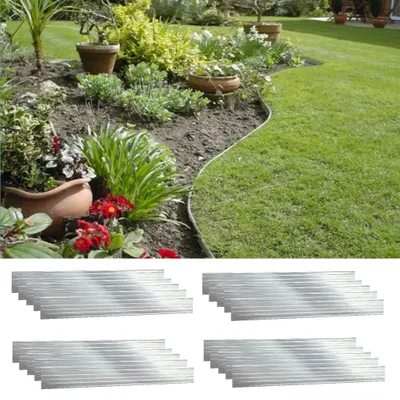 Produktbild von Aluminium Rasenkanten Höhe: 10-14 cm, Länge: 1- 30 m | Beeteinfassung | Beetumrandung | Beetbegrenzungen, Breite: 14 cm; Menge: 20 Stück