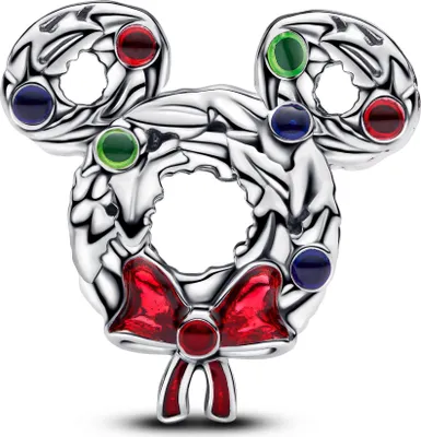 Zdjęcie produktu dla PANDORA Disney Charm Mickey Mouse Advent Wreath, srebro próby 925