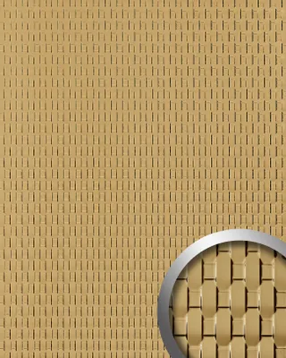 Obrázek produktu pro Nástěnný panel samolepící WallFace STRUCTURE 24955 jednobarevný plastický lesklý barva zlatá 2,6 m2