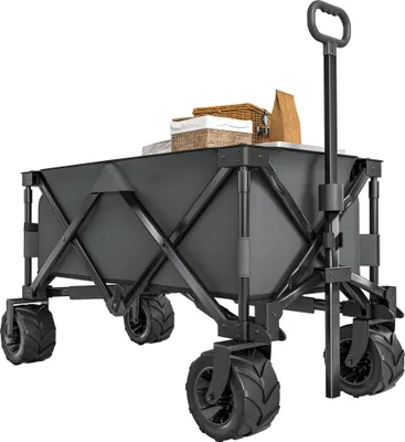 Produktbild von Outsunny Bollerwagen 360° Verstellbare Griffhöhe faltbar 20 kg Tragkraft Grau