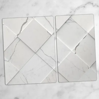 Produktbild von Glas-Herdabdeckplatten Glaskeramikkochfeld-Abdeckung Spritzschutz Glas 70x52 cm Mosaikfliesen
