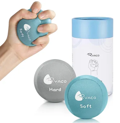Image de Lot de 2 boules anti-stress pour la main – Douces et dures