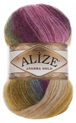 100g Farbverlaufsgarn Alize Angora Gold Batik 4341 Heidegarten