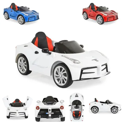 Obrázok produktu pre Moni detské elektrické auto Liberty, diaľkové ovládanie EVA pneumatiky zadné svetlá pás MP3 biela