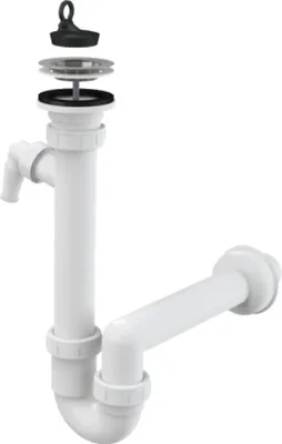 Produktbild von Siphon Spülbecken DN 70 Edelstahlgitter Abflussrohr DN 40 Anschluss Spül- Waschmaschine Geruchsverschluss