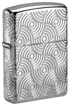 Produktbild von Zippo Sturmfeuerzeug - Abstract Waves, Armor High Polish Chrome, MultiCut - Nach