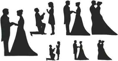 Produktbild von Patchwork Cutter Wedding Silhouette Set