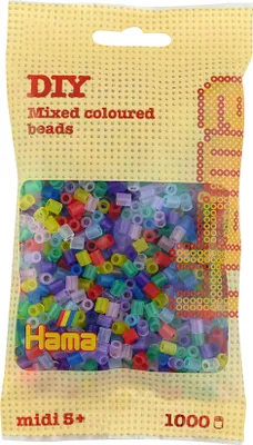 Image de Hama 207-53 Lot de 1000 perles, mélange transparent