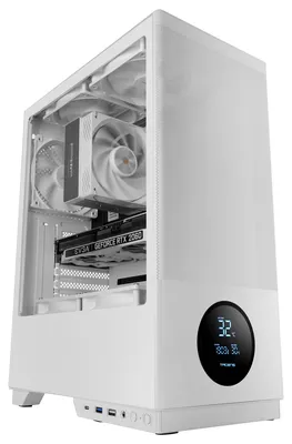 Image de Tacens 2SAGITTA20W, Midi Tower, PC, Blanc, ATX, Micro ATX, Mini-ITX, Acier, Verre trempé, Gaming
