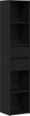 Produktbild von vidaXL Bücherregal Schwarz Eichen-Optik 36 x 30 x 171 cm Holzwerkstoff