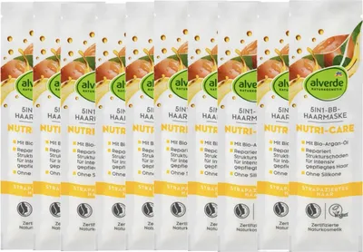 Zdjęcie produktu dla 10 x alverde kosmetyki naturalne - Maska do włosów Nutri-Care 20 ml (10 x 20ml)