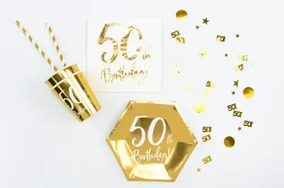 Produktbild von Golden 50th Birthday Streudeko 15g