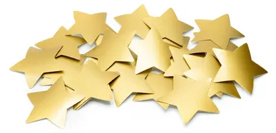 Produktbild von 25x Sticker Stern Aufkleber DIY Sterne 46mm gold Weihnachten Xmas  Geschenke