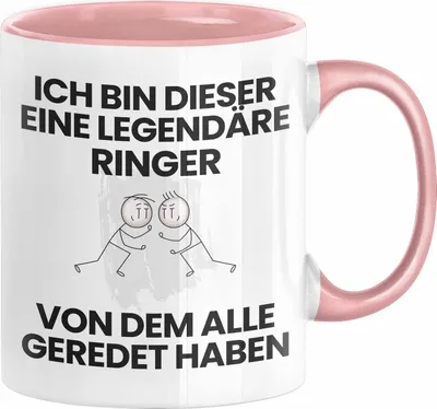 Produktbild von Ringer Geschenk Tasse Lustige Geschenkidee Geburtstag für Ringer Ich Bin Dieser Legendäre Ringer Von Dem Alle Geredet Haben Kaffee-Becher (Rosa)