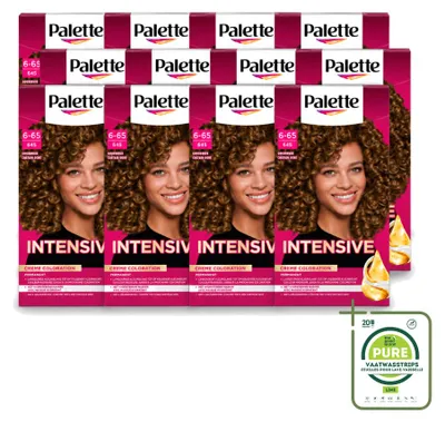 Immagine prodotto di 12 confezioni di tinta per capelli Schwarzkopf Poly Palette, tonalità 6-65 (biondo dorato), contenimento 115 ml, confezione grande (12 pezzi)