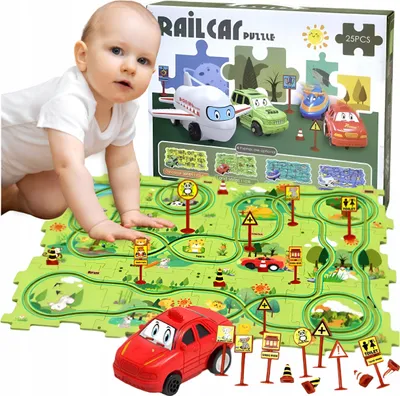 Obrázek produktu pro Skládačka Autodráhy Kreativní Vzdělávací Interaktivní 25El.