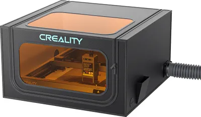 Produktbild von Creality Engraver Enclosure Pro, ohňovzdorný a vodotesný prachotesný ochranný kryt 720 x 720 x 400 mm s výfukovým ventilátorom a potrubím, sklopný a s viditeľným oknom, vhodný pre väčšinu gravírovacích strojov