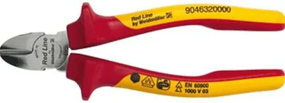 Produktbild von Weidmüller SE HD 160, Diagonale Zange, Abnutzungsresistent, Edelstahl, Rot, Gelb, 160 mm, 160 mm