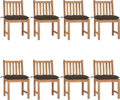 Produktbild von Maison Exclusive - Gartenstühle 8 Stk. mit Kissen Massivholz Teak