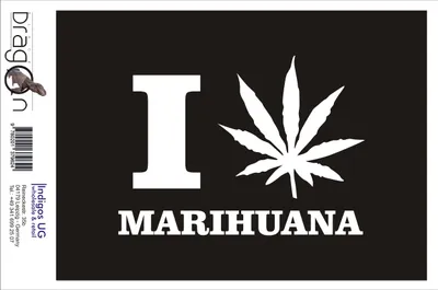 Produktbild von Aufkleber / Autoaufkleber - JDM / Die cut / Auto / OEM - I love Marihuana - 130x110 mm gelb - Heckscheibe / Heckscheibenaufkleber