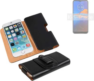 Produktbild von K-S-Trade Schützhülle Handyhülle kompatibel mit Motorola Moto E6S Holster Gürtel Tasche Schutzhülle Handy-Tasche Smartphone Case Seitentasche