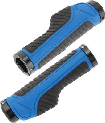 Image de 1 Paire De Poignées De Guidon De Vélo, Design Ergonomique Antidérapant, Poignées De Guidon Avec Verrou En Alliage D'Aluminium Pour Vélo Électrique Vtt, Bleu
