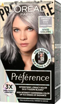 Obrázek produktu pro L'Oreal Paris Preference Vivid Colors - Kouřově šedá - Trvalá barva na vlasy 9.112