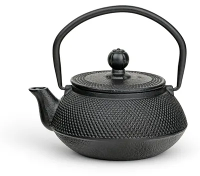 Gietijzeren Theepot 0,5 L Schwarz mit Edelstahlfilter